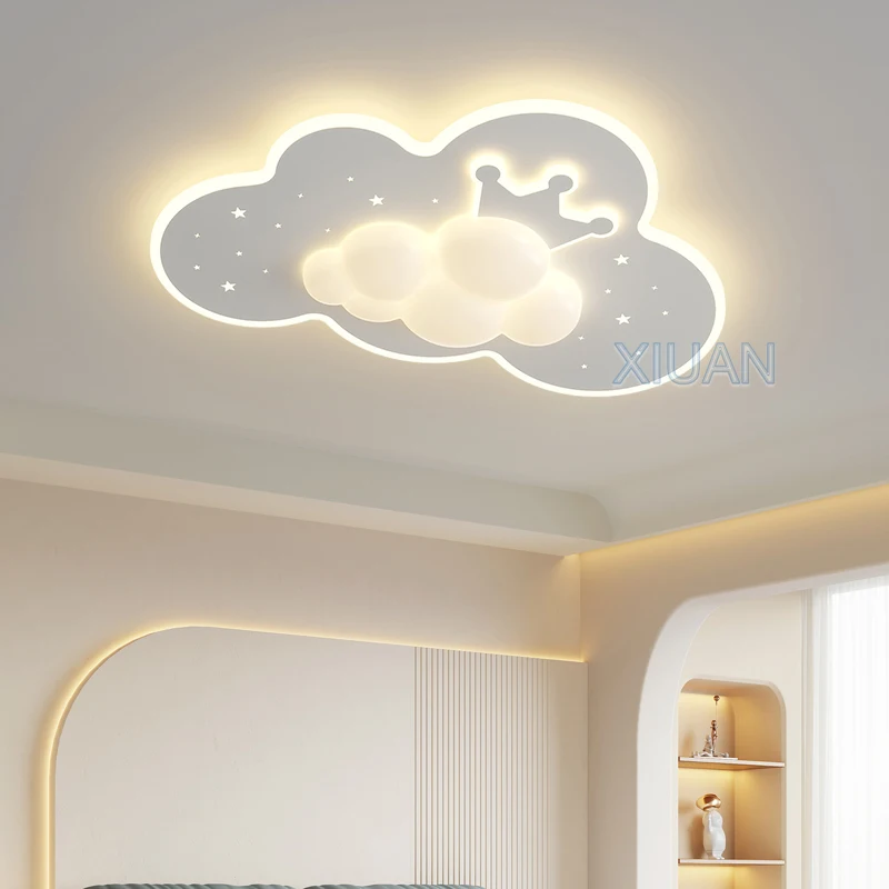 Imagem -03 - Lâmpadas Românticas de Teto Nuvem para Criança Iluminador Led Luzes da Coroa Lustre do Quarto Luz para o Quarto do Bebê e do Menino 50cm 60cm