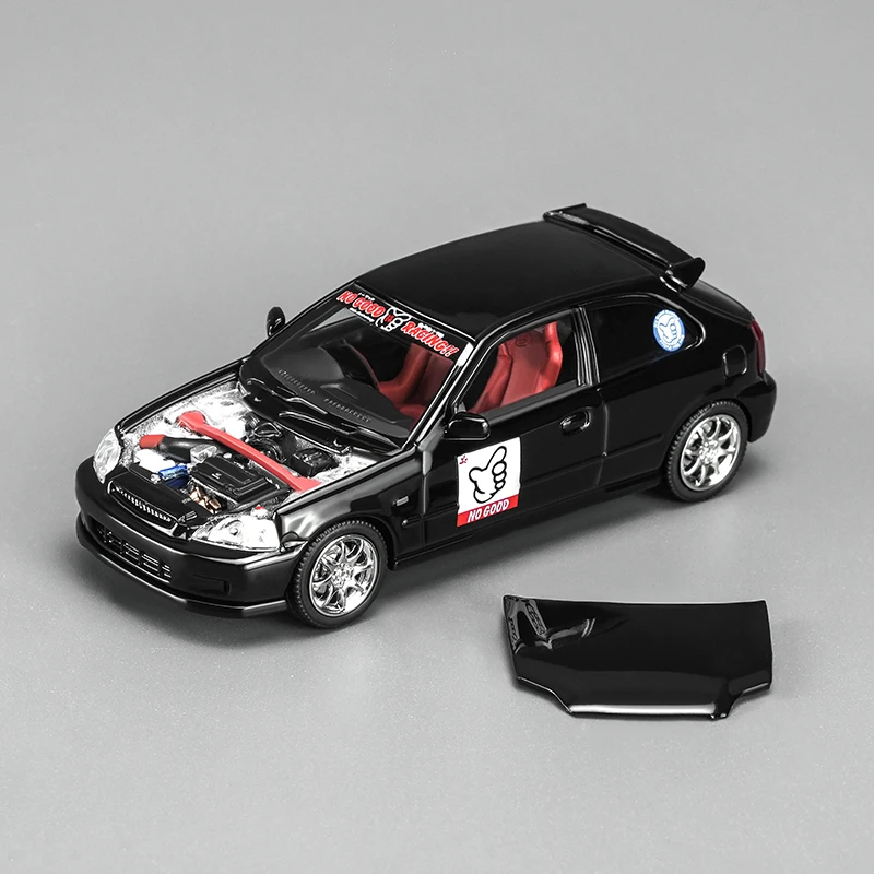 MH 1:64 Civic Type R EK9 Alloy Car Diecasts & Vehicles Car Model Miniature Scale Model Car For Collection Gift