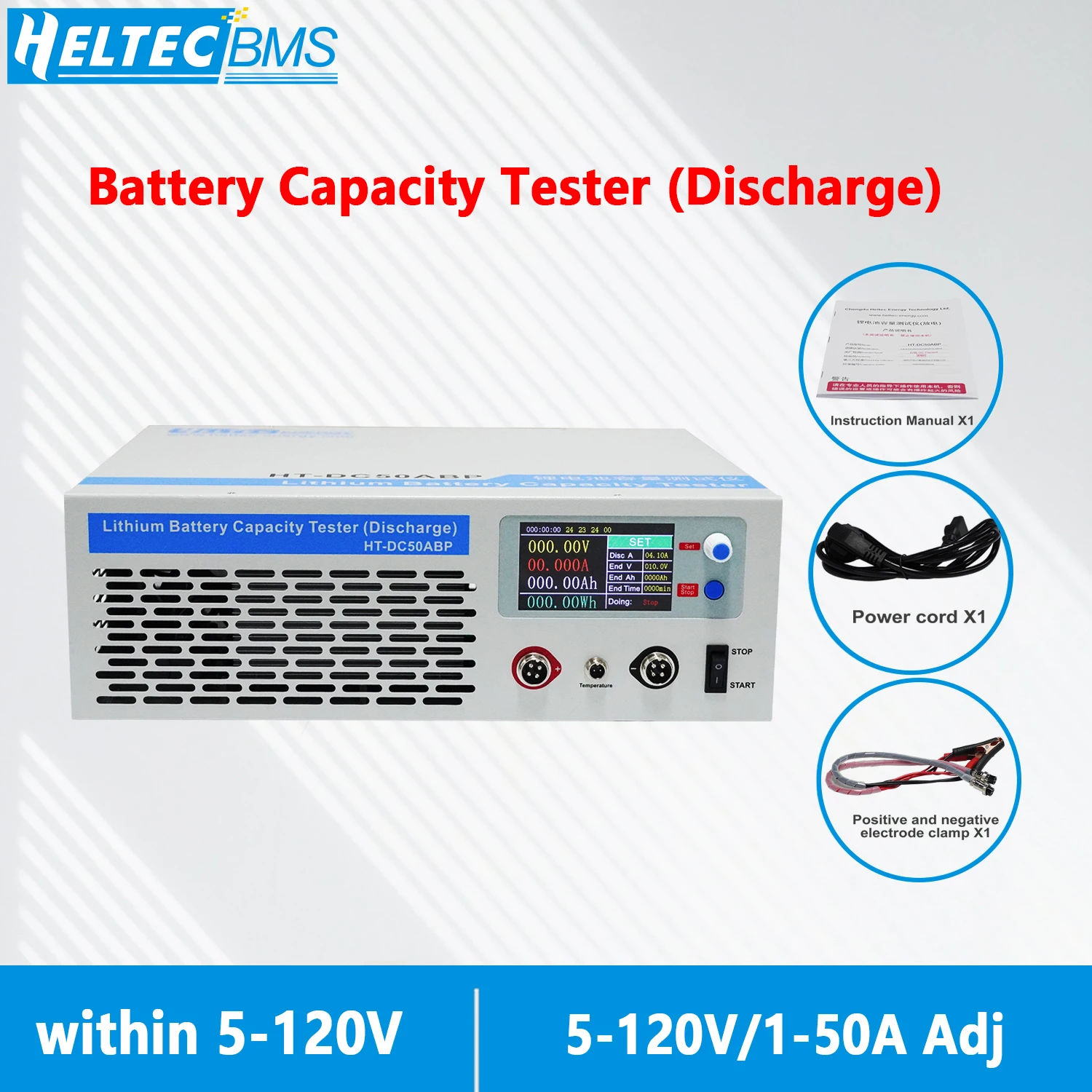 Whole Group 5-120V Battery Capacity Tester Charge/Discharge 1-50A Aging Test for Lead-acid/Ni-MH/LiFePO4/Li-NMC Battery