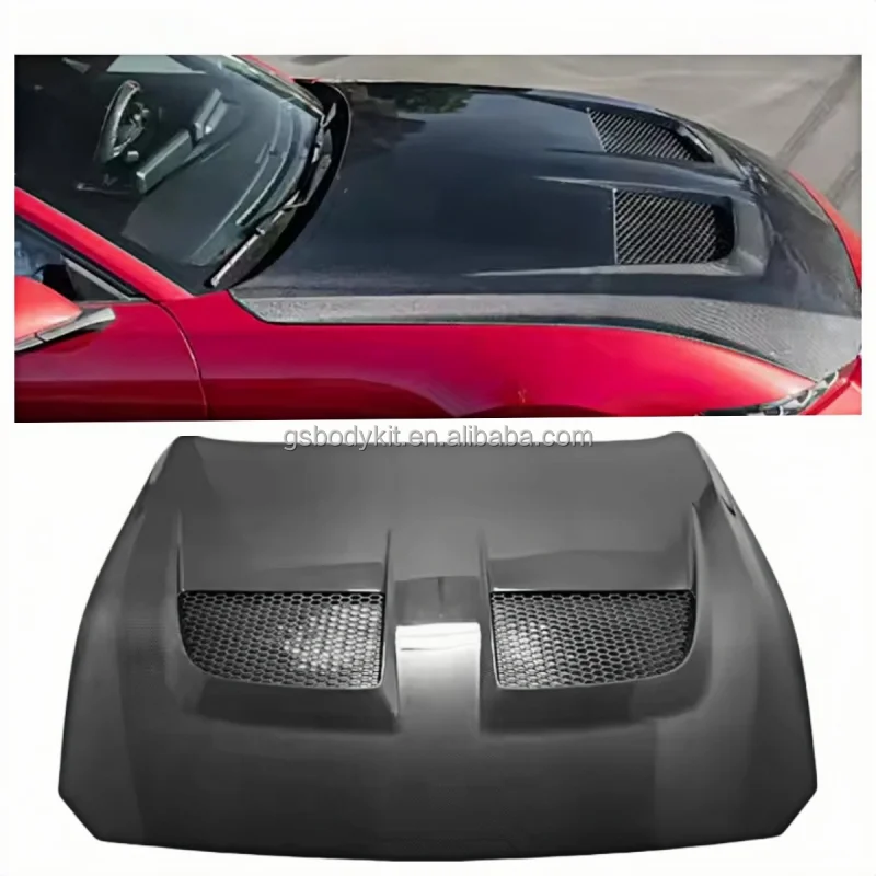 

For Ford Mustang Hood for 24 Mustang GTD Carbon Fiber Hood Fender Trunk Lid Body Kit