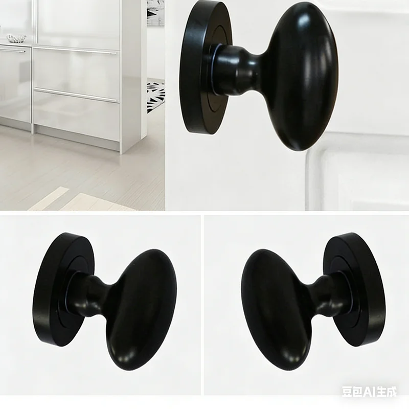 Invisible Door Hardware Gold Black Dark Side Door Background Pastoral Wooden Door Handle
