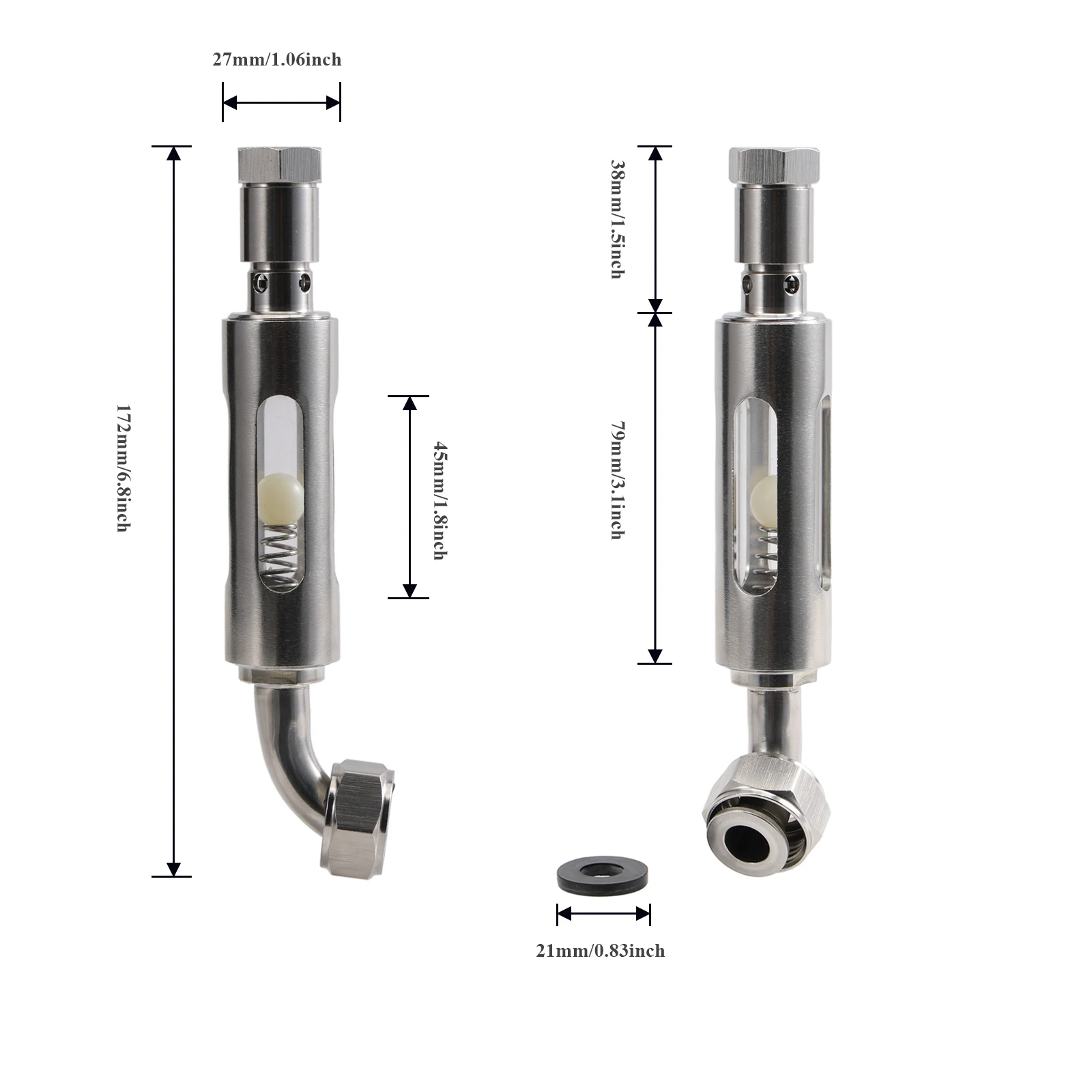 Pro Keg Filler FOB Beer Stop w/Adjustable PRV Manual Keg Filler with Auto Fill Stop No Overflows Counter-pressure Fill view 2