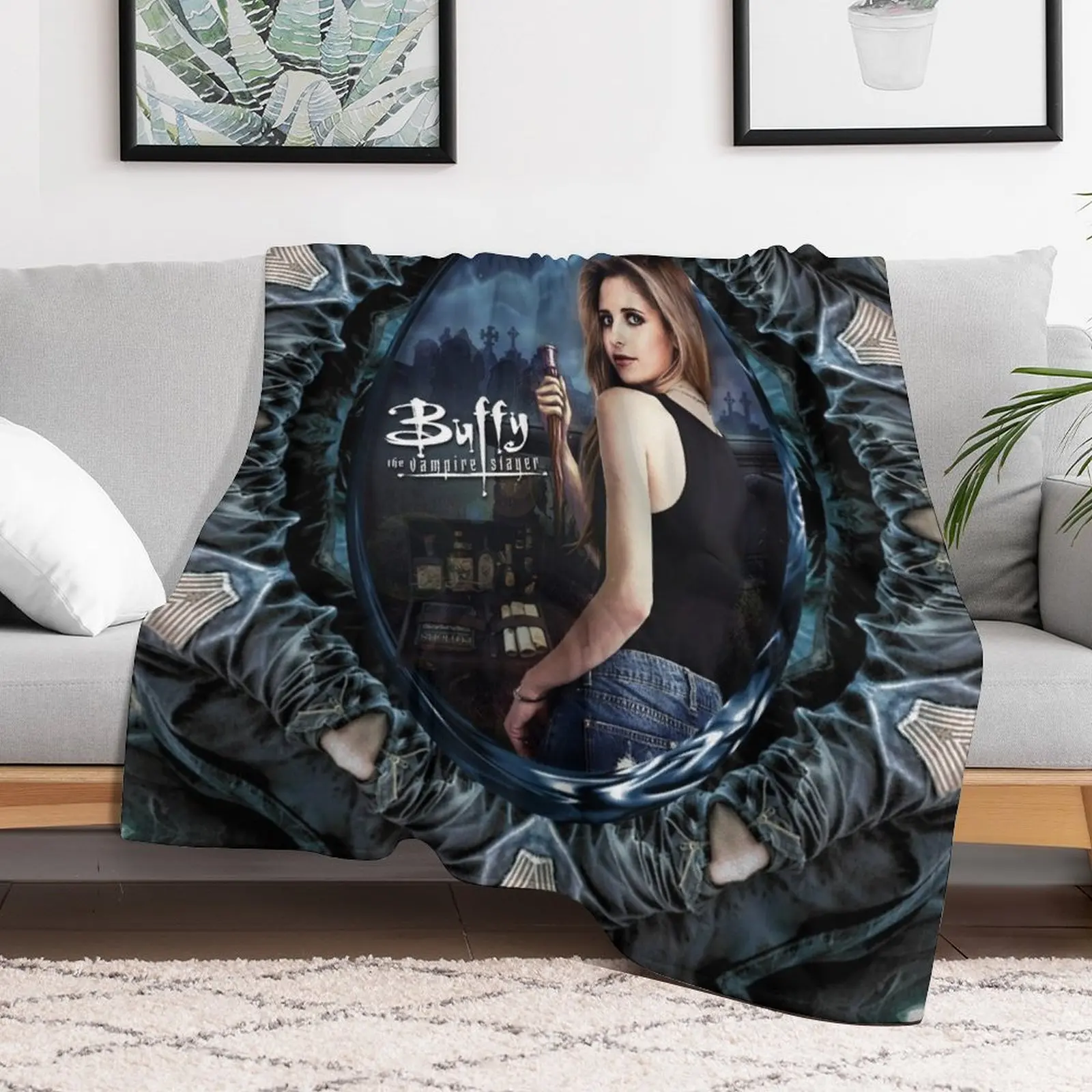 Buffy the vampire slayer Throw Blanket Retros blankets and throws For Sofa Thin Blankets