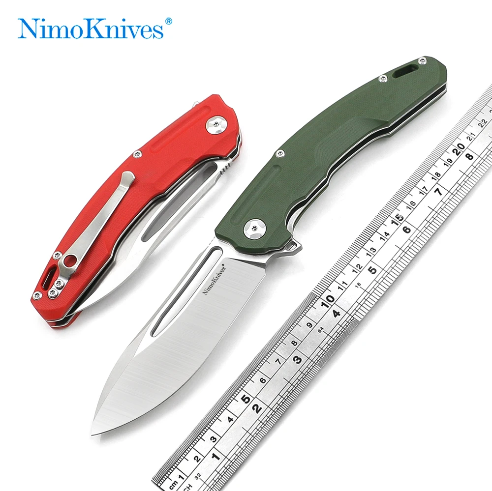 

Nimoknives & Fatdragon Design R10 Pocket knife D2 Blade G10 Handle EDC Multifunctional Tool For Outdoor Camping