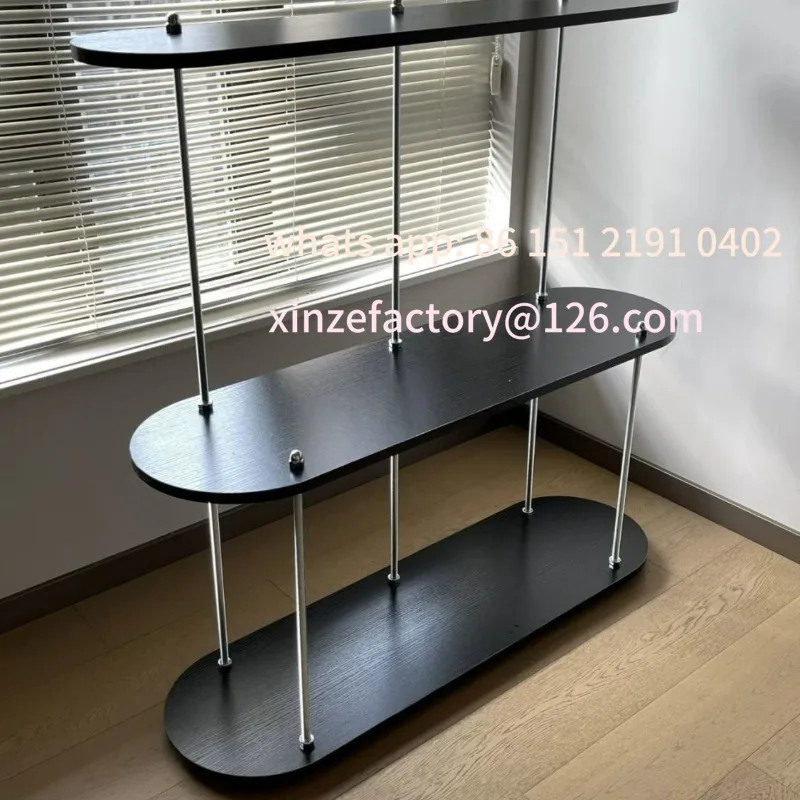 

Customizable Balcony Floor Standing Rack Movable Solid Wood Multi-Layer Integrated Wall L60W30H100 Reinforced Spinner Wheels