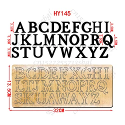 3.5CM 26 Capital Letters New Wooden Cutting Dies Suitable for Common Mold Scrapbook Machines on the Market