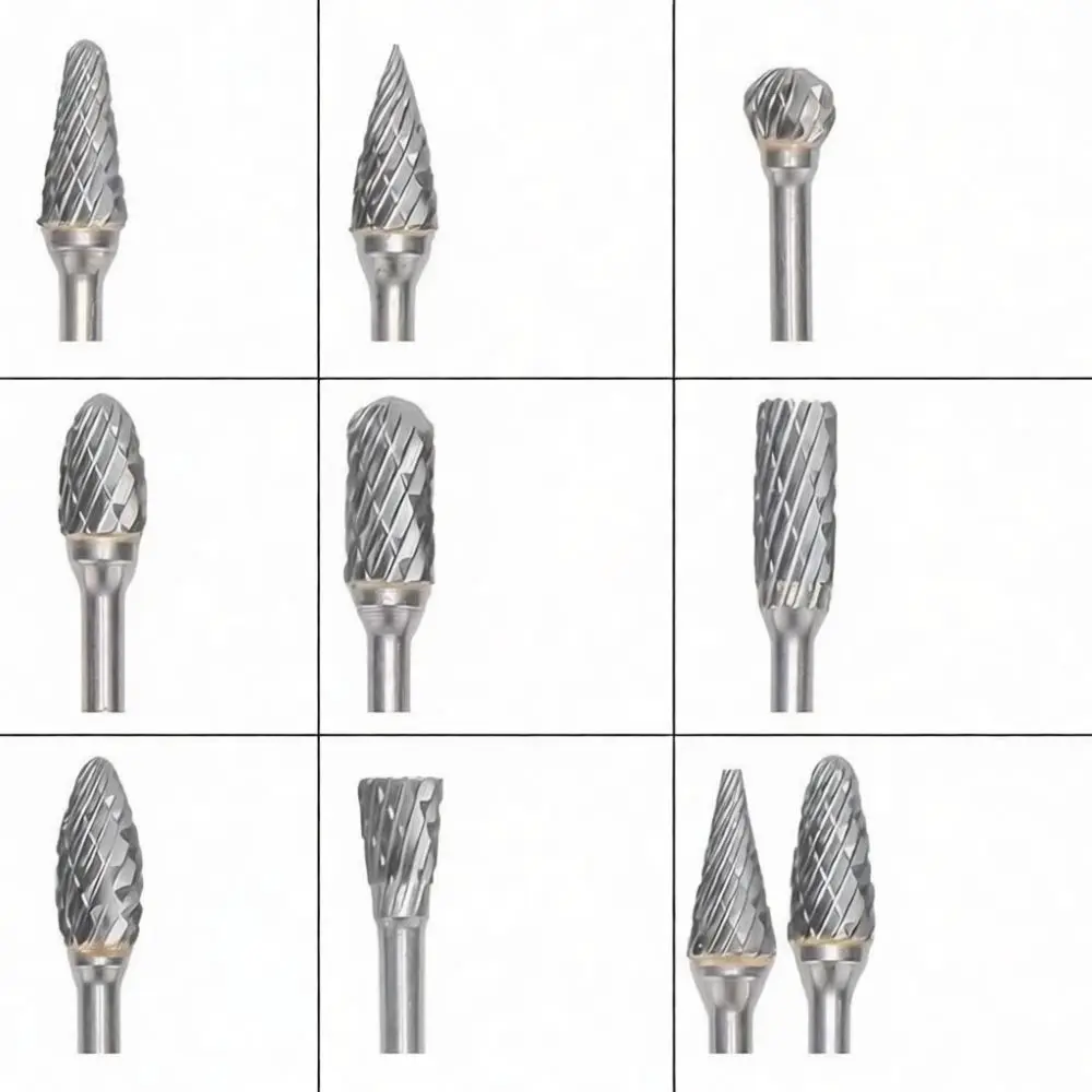 Tungsten Carbide Grinding Burr For For Bailichen Metalworking Wood Carving Bit Hard Steel Rotary File Accessory For Drill Tools