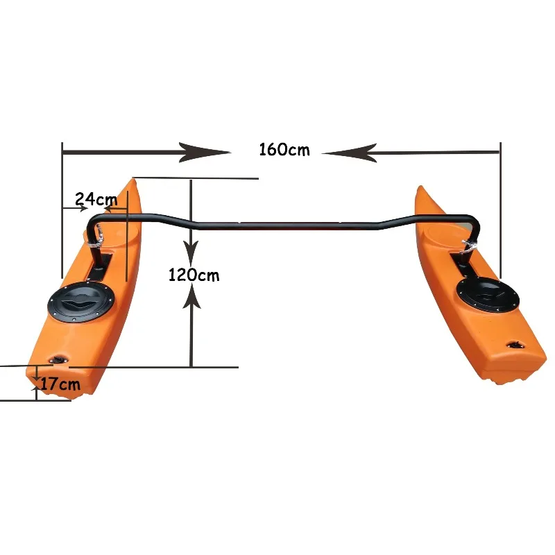 Kayak Stabilizer System, LLDPE Outrigger for Canoes,Universal Safety Float Buoyancy Aid,for Fishing River Lake,Unsinkable,1 Pair