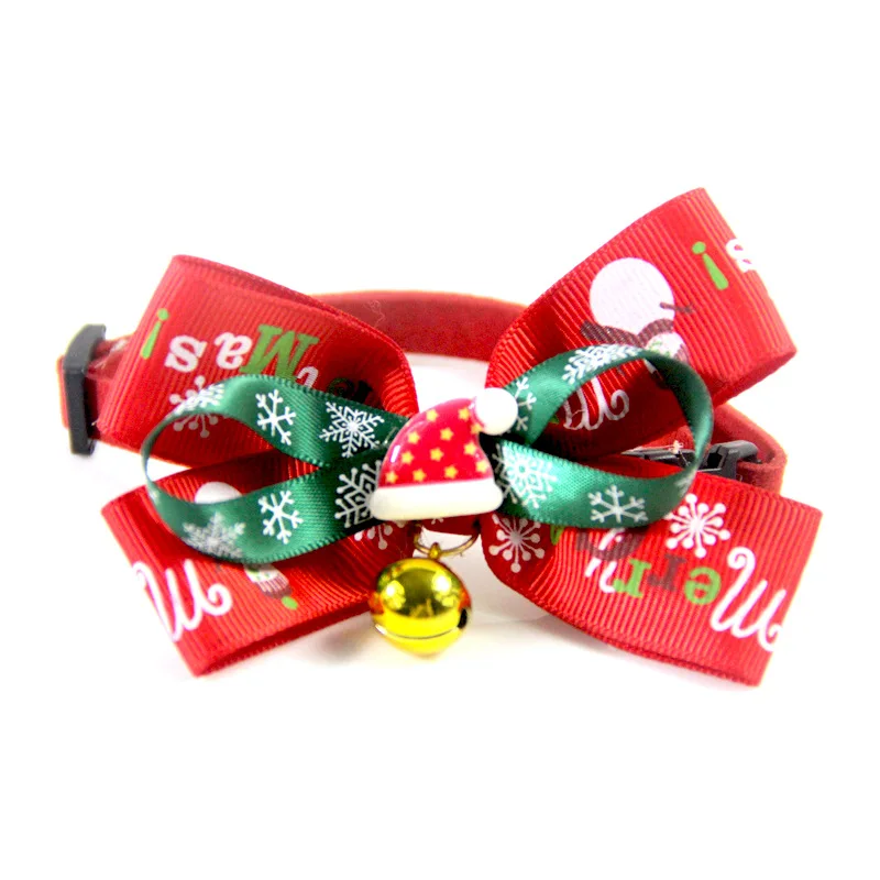 New Bow Bell Bow Tie Christmas Series Pet Collar Cat Collar Pet Supplies