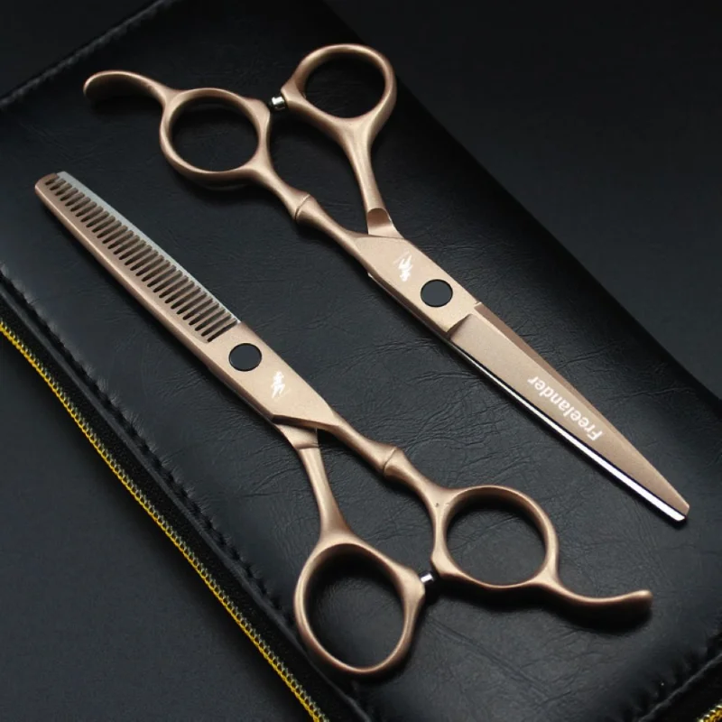 

Freelander Gold Hairdressing Scissors 6 inch Professional Barber Cutting Shears Thinning Scissors Salon Hair Scissor