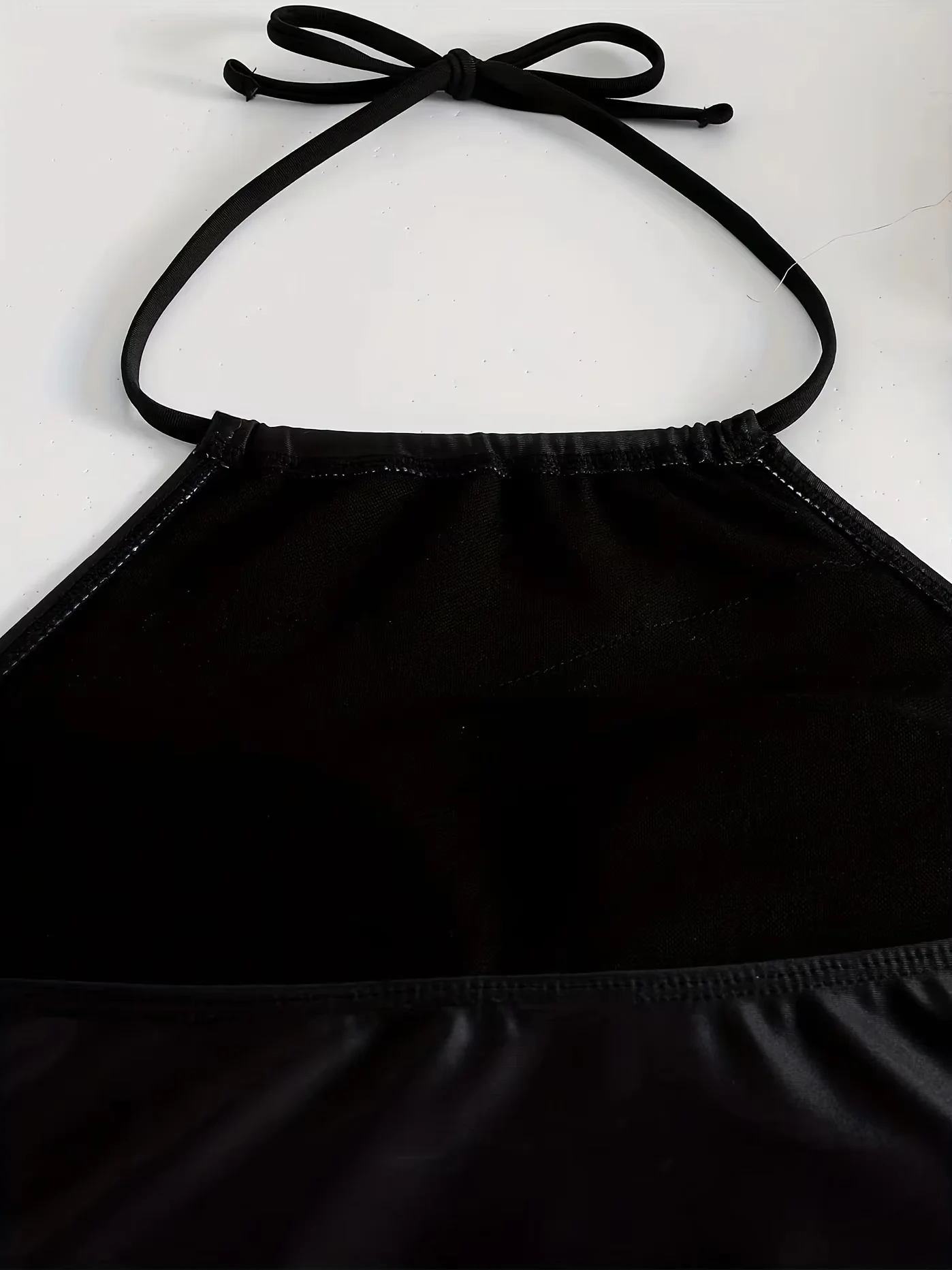 Women's Black Split Bikini Set with Coconut Print and Tie Up - view 5