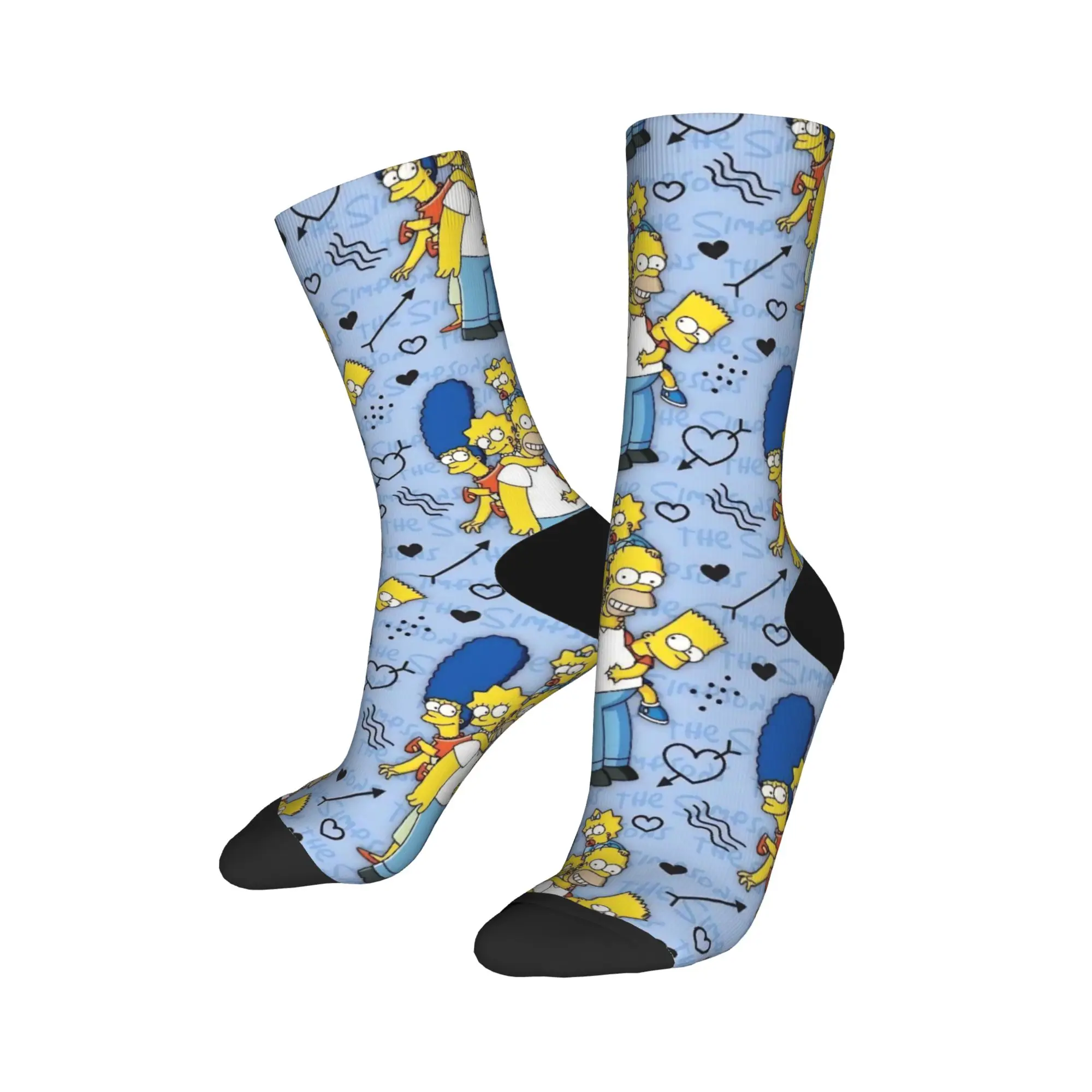S-Simpson Socks Men Women Polyester Funny Happy  Socks Crazy Spring Summer Autumn Winter Middle Tube Stockings Gifts