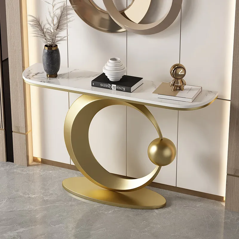 

rock slab console tables italian style light luxury entrance tables household elegant konsolentisch schmal living room furniture