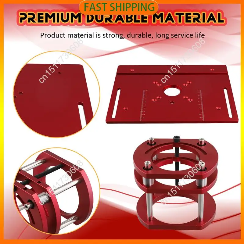 Buy Now Woodworking Router Lift Kit Router Table Insert Plate Aluminum For 65Mm Diameter Motors W/ Miter Gauge Guide And Bracket
