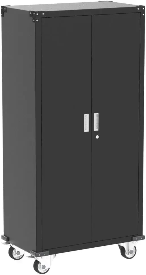 خزانة تخزين جراج معدنية بعجلات، قفل خزانة تخزين معدنية