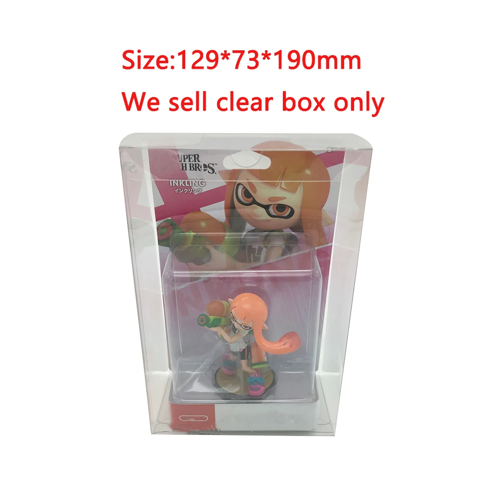 Transparent  Clear Protective PET box For amiibo Splatoon Display  Storage Storage Box