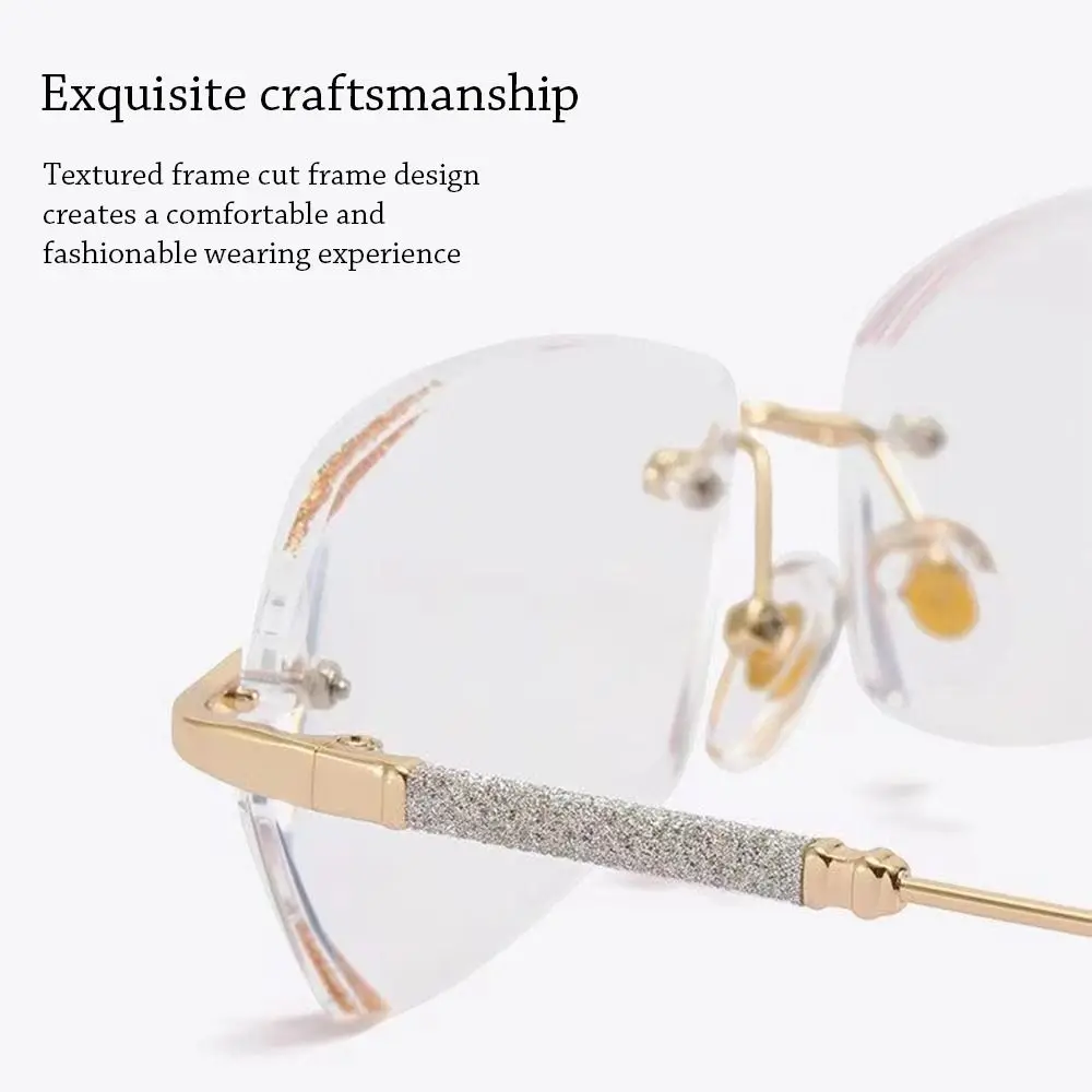 Portable Diamond Vision Care Anti-Blue Light  Eyeglasses Ultra Light Frame Myopia Glasses Eye Protection