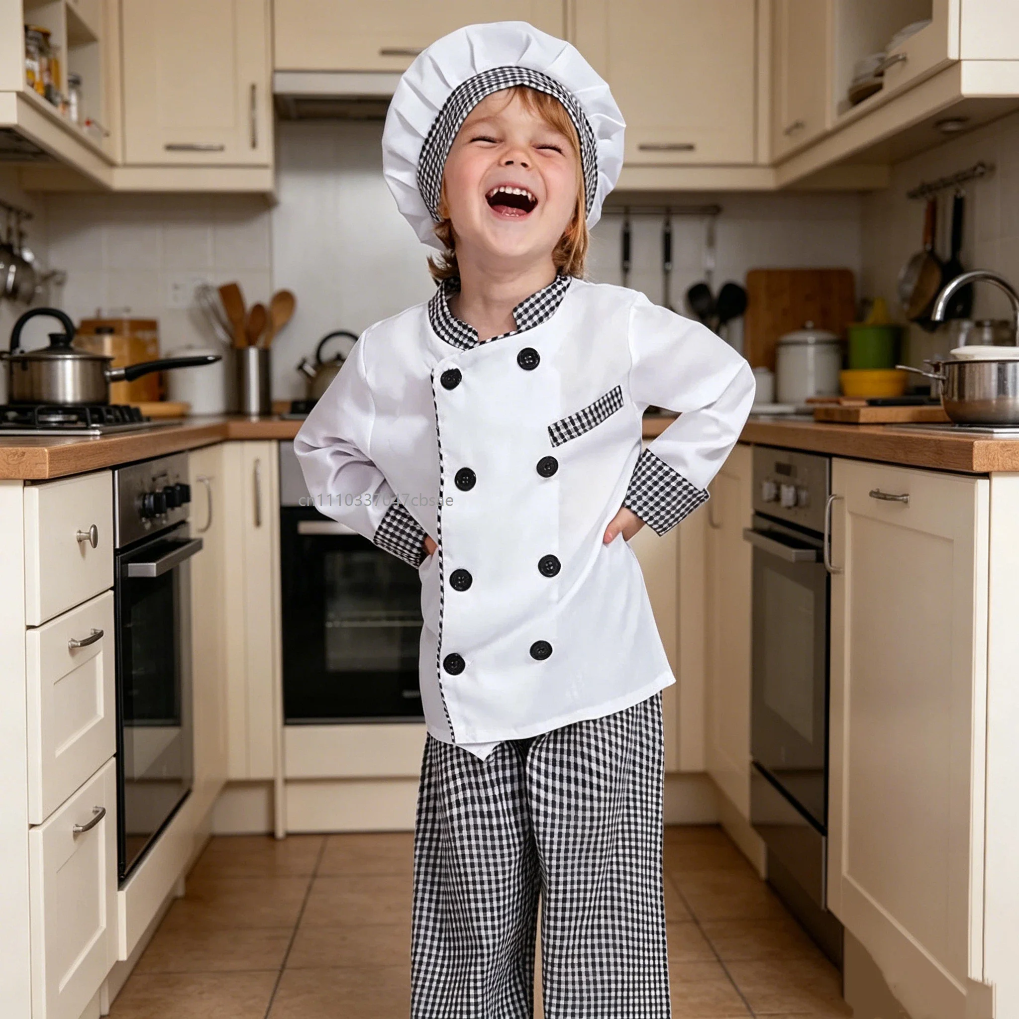 

Enfant Chef Cosplay Costume Cooking Baking Niño Halloween Chefs Clothes Costume Set Cook Uniform Carnival Party Fancy Dress