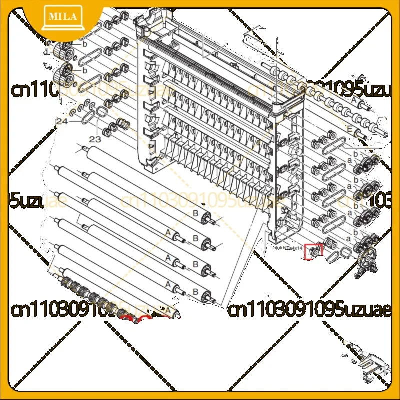 2-8pcs For Fuji Frontier 550 570 Minilab Brown Shaft Sleeve 322D1060207 322N100024 Printer Replacement Spare Parts