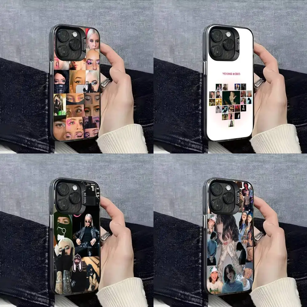 

Cool Rapper Y-Young Miko Phone Case For iPhone 16,15,14,13,12,11,Mini,Pro,E,SE4,XS,MAX Black Candy Matte Cover