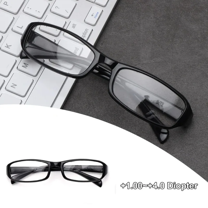 Ultra Light Square TR90 Frame Reading Glasses Unisex Magnifying Presbyopic Eyeglasses Women Men Vision Care Diopter +1.00~+4.00