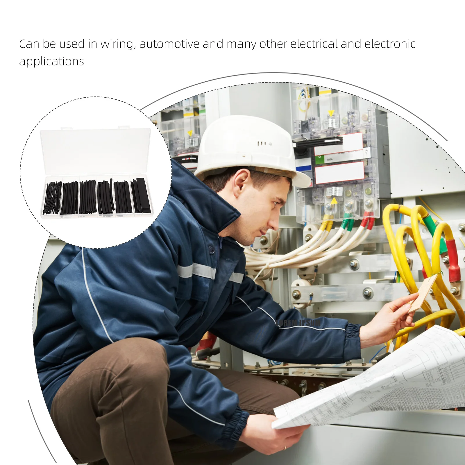 

1 set 1 Set Heat Tubing Assorted Electrical Insulation Sleeving Kit Waterproof Silicone Rubber For Diy Wiring Automotive Cable