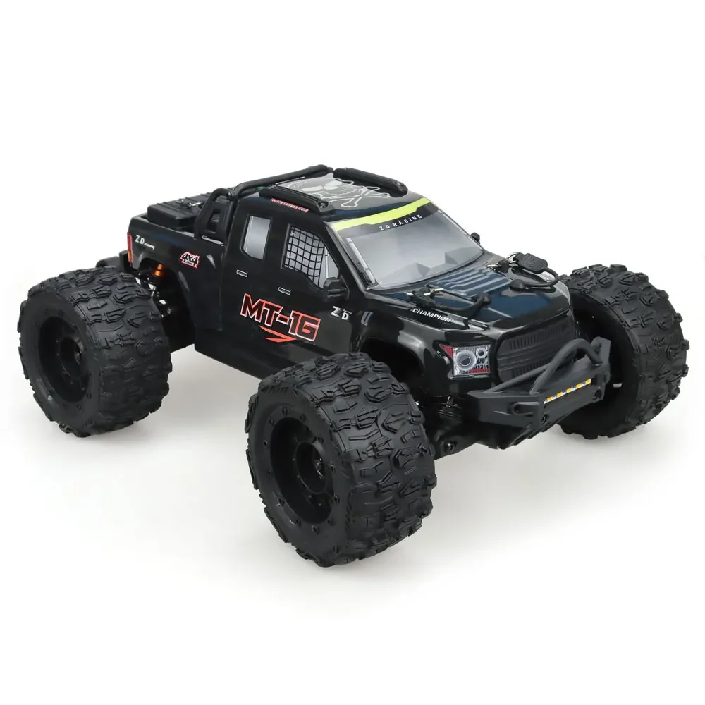 MT-16 1/16 4wd rc monster truck carro sem escova 80 km/h de alta velocidade 3s veículo off-road modelo 2.4g 4ch controle remoto parte do motor esc