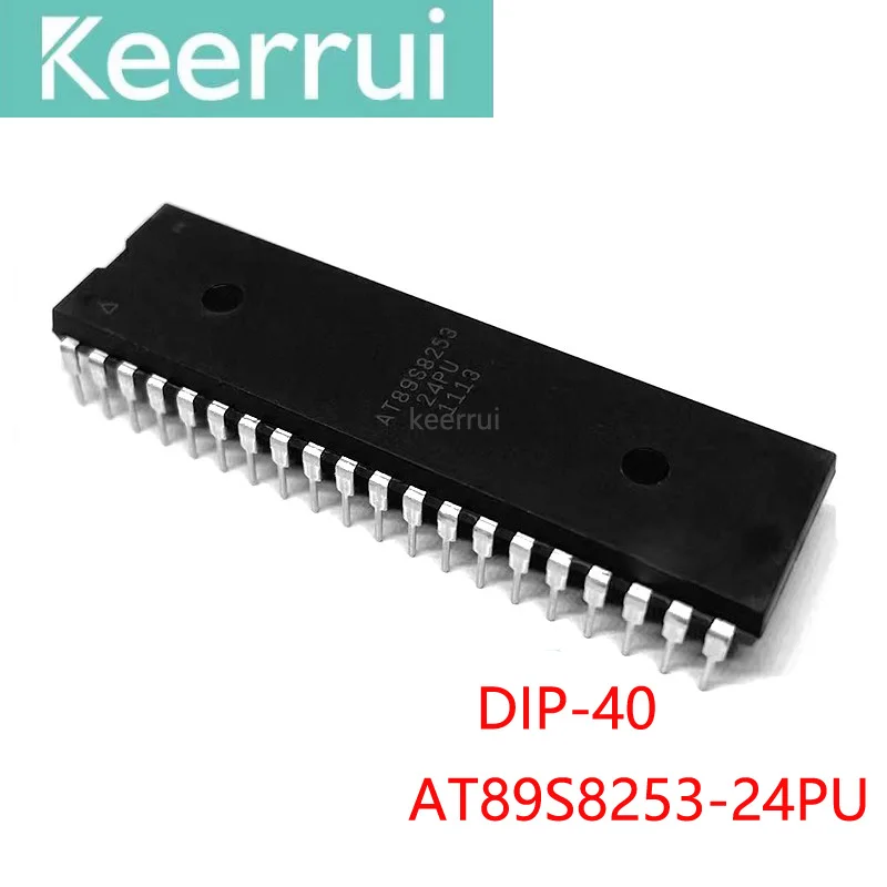 5~10PCS 100%New original AT89S8253-24PU DIP40 AT89S8253 DIP-40 Flash microcontroller chip IC