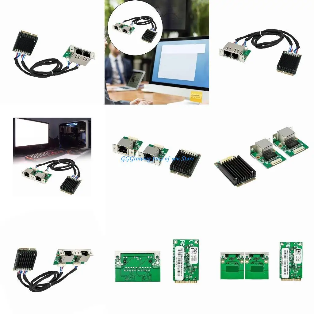 

H9EB Gigabit Ethernet Networking Adapter,WGI210AT 2 Port Gigabit 1000M RJ45 Networking Card for Industrial Computers
