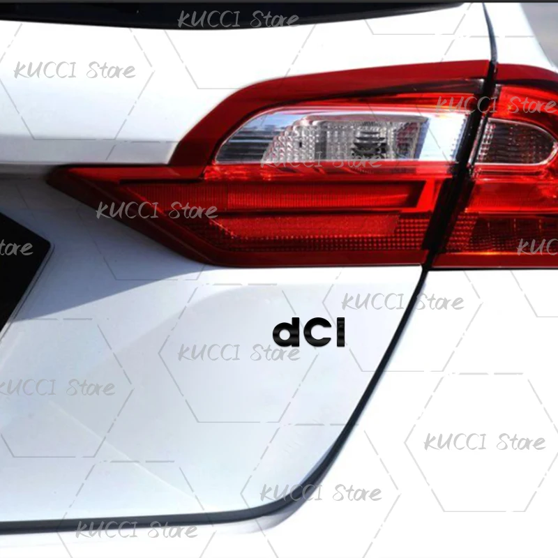 ملصق سيارة ثلاثي الأبعاد بشعار Dci Turbo شعار معدني شارة شارات لداستر داسيا كليو كابتور ميجان ذات المناظر الطبيعية الخلابة Dokker Sandero Logan Lodgy