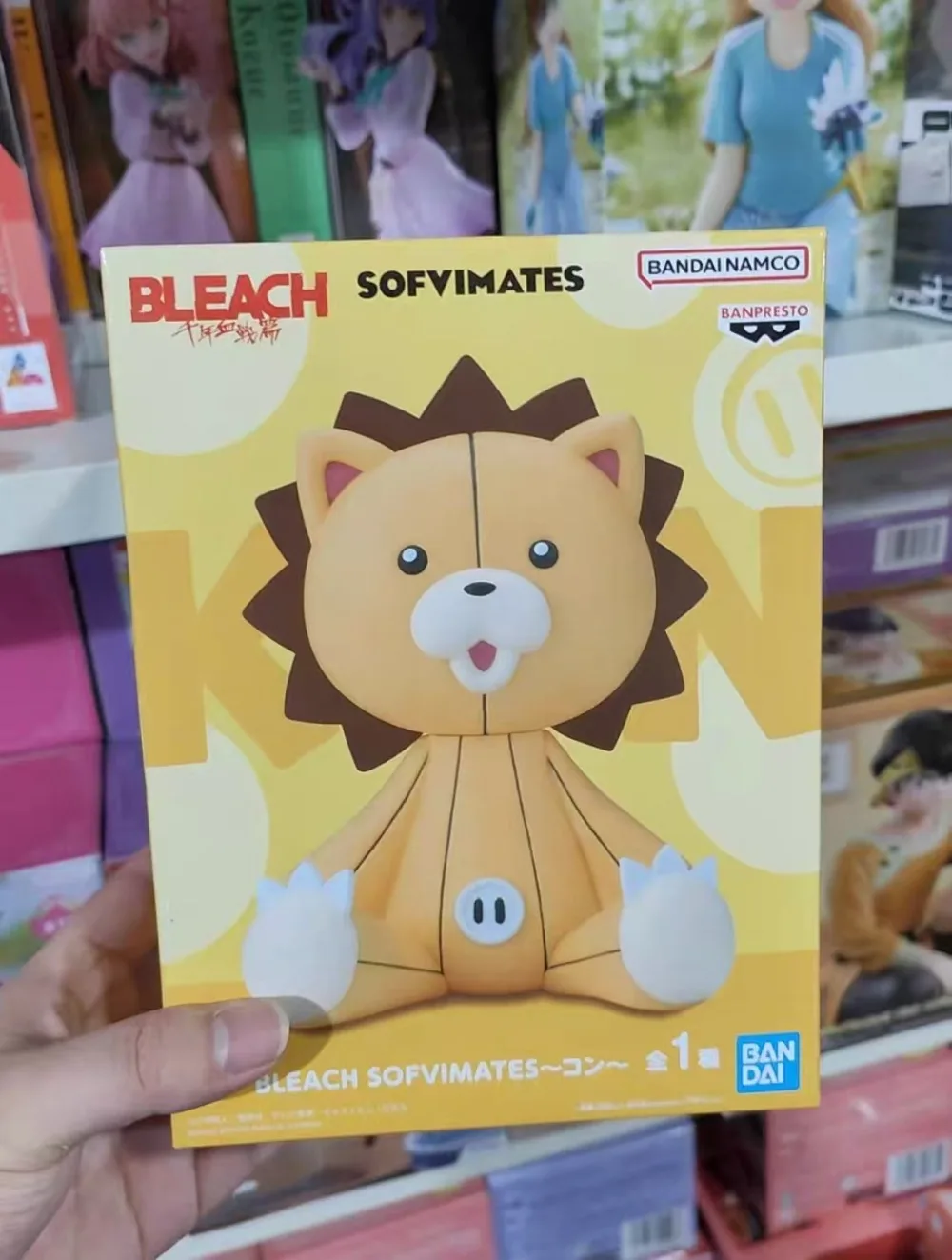 

In Stock Bandai Sofubi Figure Sofvimates Bleach Kon Kawaii Q-Version 13Cm Anime action figure Model Toy ornament birthday gifts
