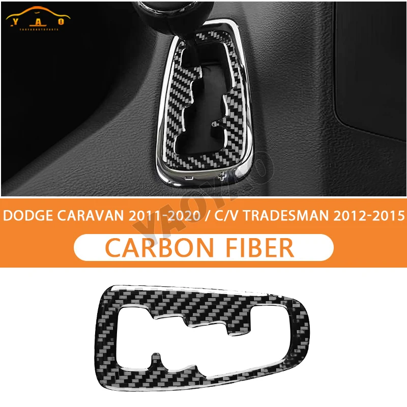 

Carbon Fiber For Dodge Grand Caravan 2011-2020 For Ram CV Tradesman 2012-2015 Accessories Car Interior Gear Panel Trim Sticker