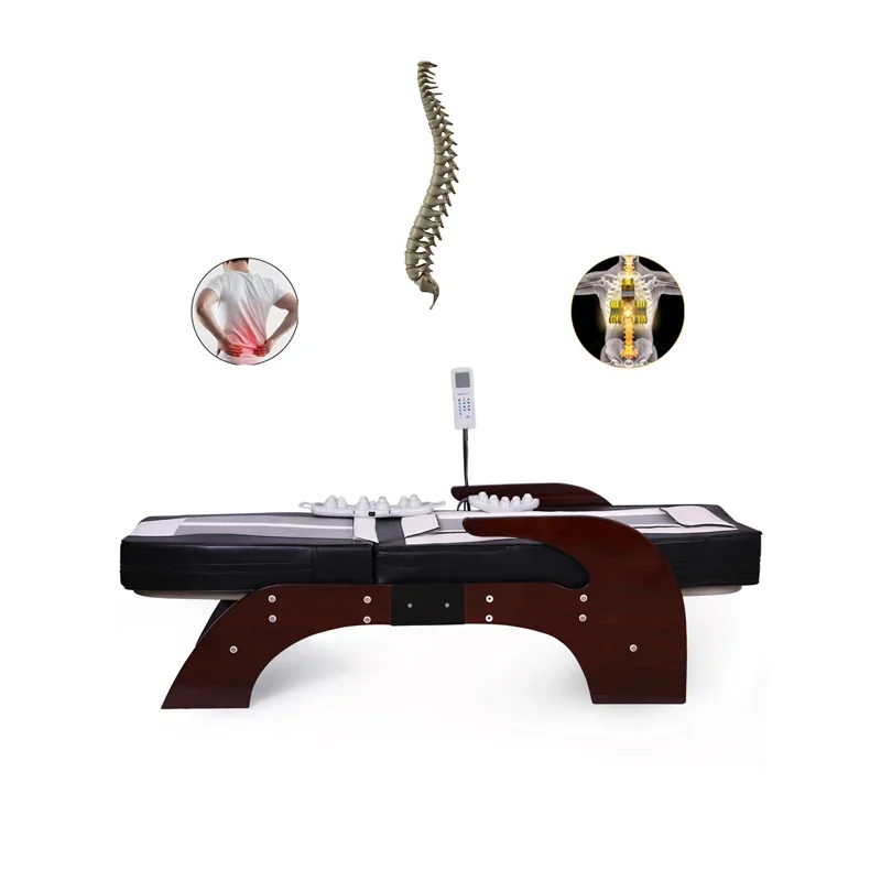 health care pop relax thermal therapy spine traction infrared heating hot stone lumbar master jade massage bed