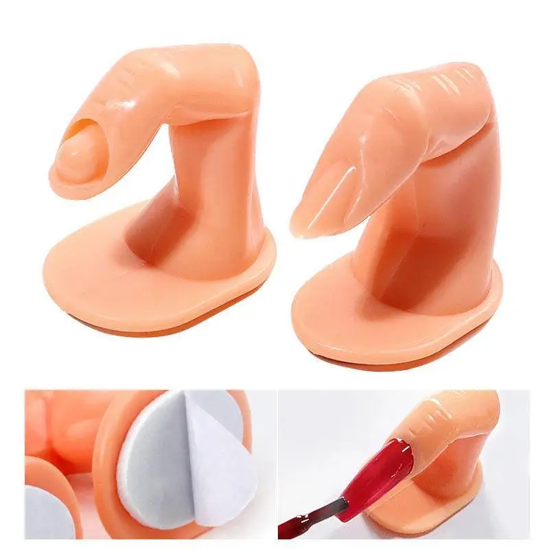 5Pcs Practice Fingers Manicure Beginners Training Acrylic UV Gel Design False Nail Tips Model DIY Display Tool No Break