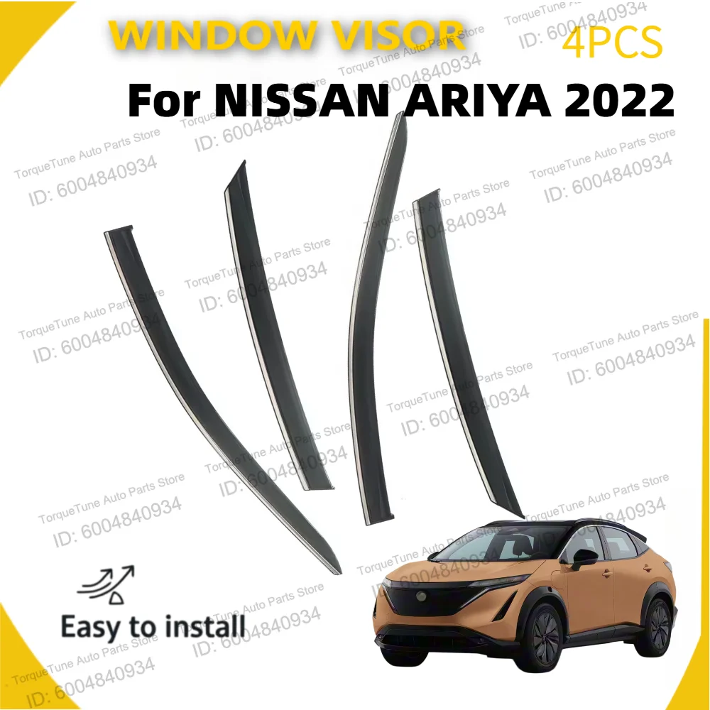

Premium Smoke Window Visor Wind Deflector for NISSAN ARIYA 2022 - Durable PC Rain Guard, UV Protection, Car Exterior Accessories