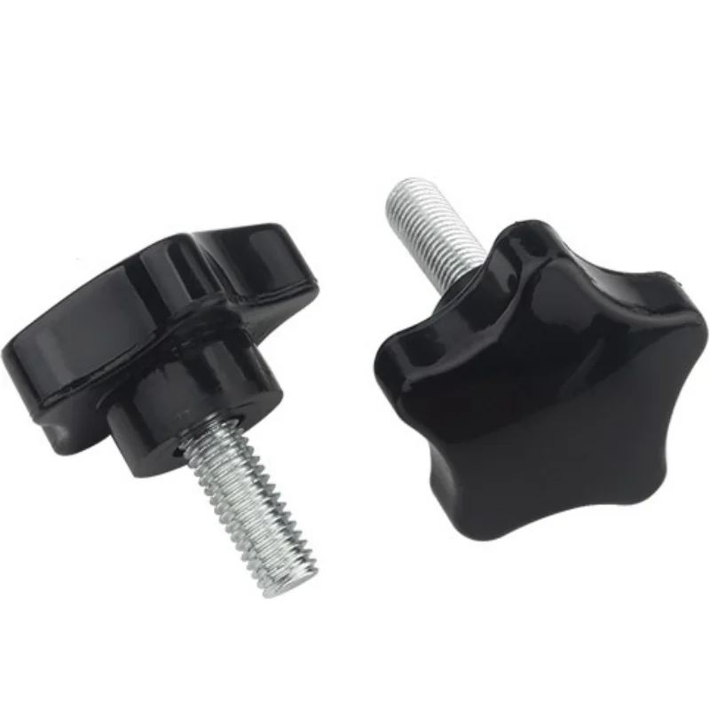 10pcs M4 M5 M6 M8 M10 M12 Thread Star Shaped Head Thread Clamping Screw Bolt Knob For Industry Equipment Plastic Carbon Steel