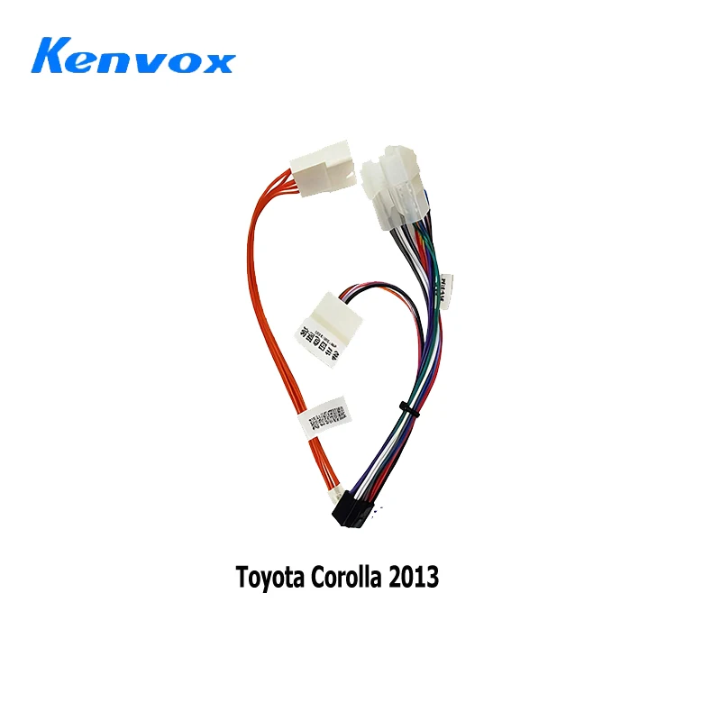 9.7 inch Android Car radio frame For Toyota Corolla 2013 LHD 2 din stereo fascias panel wire harness adapter