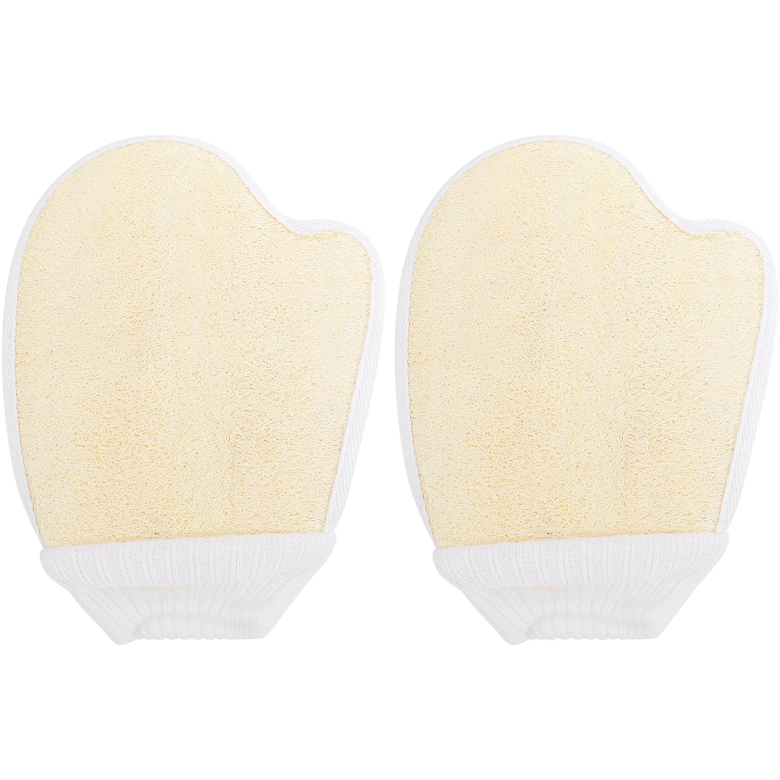 2 قطعة قفازات اللوف الإسفنج قفازات حمام التقشير لفرك الجسم أداة العناية بالبشرة على الوجهين تنظيف عميق لطيف على