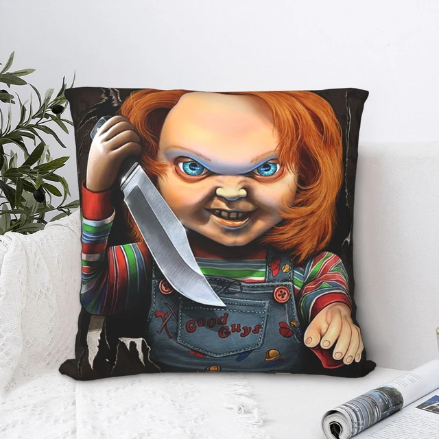 Horror Movie Child s Play Pillow Cases Chucky Gothic Cushion Cover Fashion Polyester Decorative Pillowcase for Sofa 18 x18