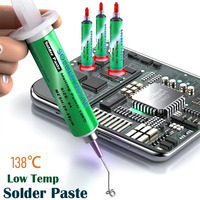 Lead-free Solder Paste SMD 138℃ Syringe No Clean Soldering Flux Paste Low Temperature For Samsung Iphone IC Repair Welding Paste