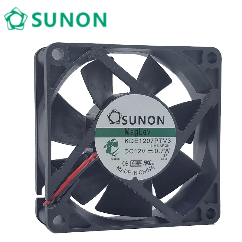 Ventilador de refrigeración de rodamiento magnético silencioso para sunon KDE1207PTV3, DC12V, 0,7 W, 7025, 7cm, 70x70x25MM, nuevo