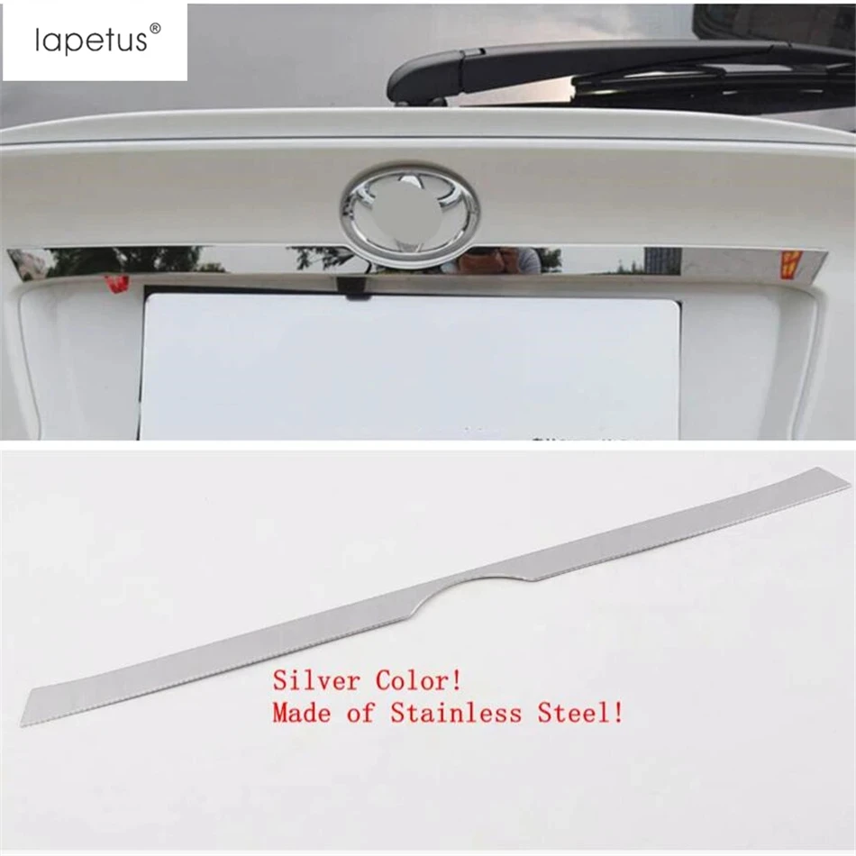 Car Rear Trunk Tail Gate Back Door Strip Decoration Cover Trim Fit For Toyota C-HR CHR 2016 - 2022 Stainless Steel Accessories