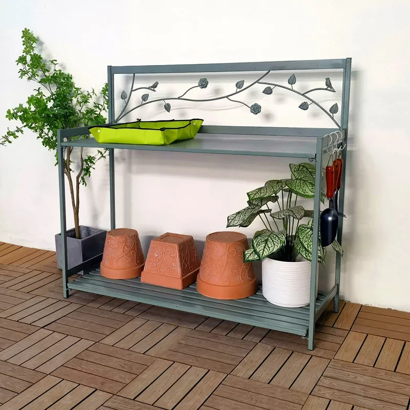 Floor-to-ceiling flower rack, storage rack, starting from one piece, balcony flower pot rack, wrought iron old flower