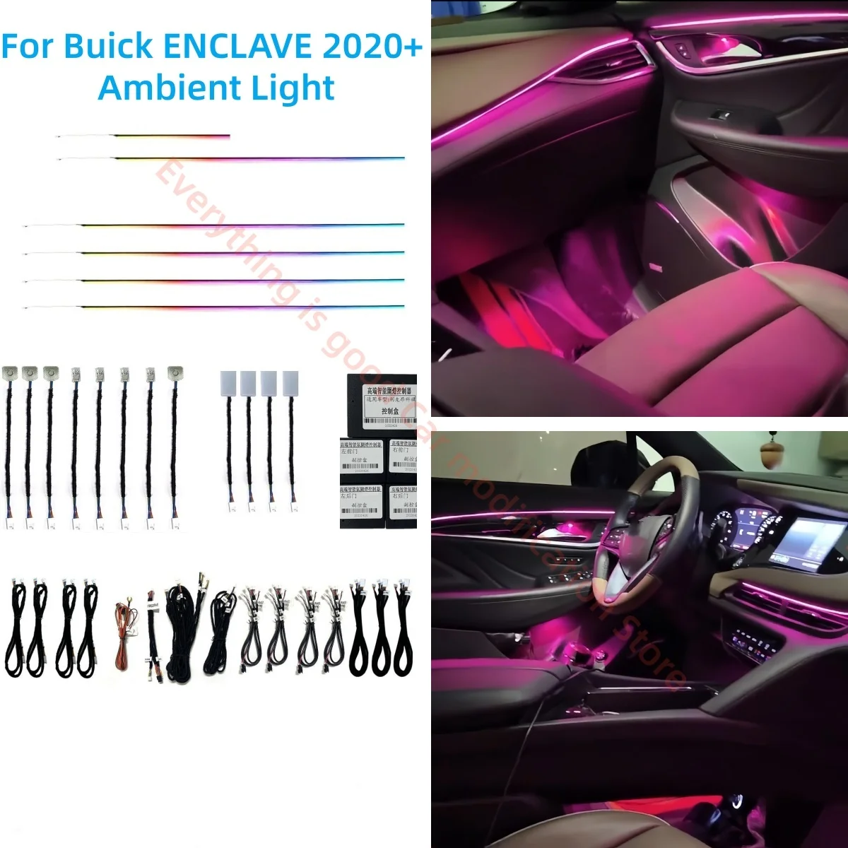 For Buick Enclave 2020+2023 LED Ambient Light Automobile interior lighting upgrade car accessories Trim Strip Atmosphere lamp