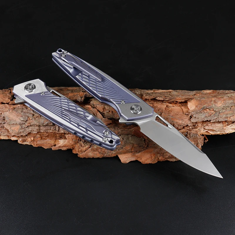 M390 Steel Folding Knife Outdoor Hunting Survival Camping Rescue  Pocket Knife Titanium Pocket EDC Tool Camp Hunt Folding Knife