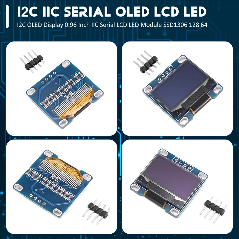 ممتاز-I2C شاشة OLED 0.96 بوصة IIC المسلسل LCD LED وحدة SSD1306 128 64 لاردوينو مع 40 قطعة سلك دوبونت