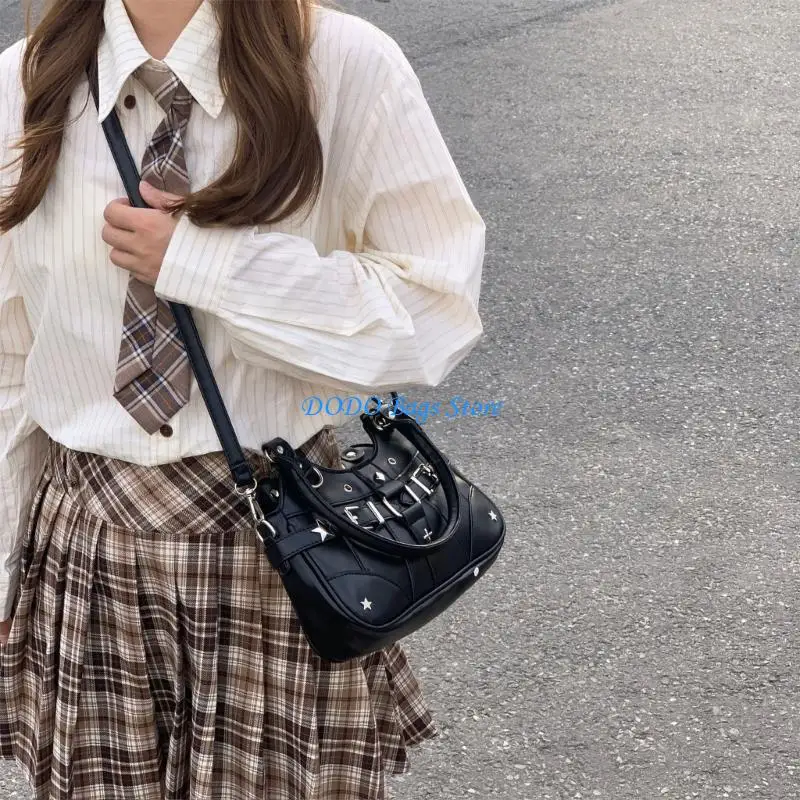 حقيبة كتف عصرية مع حزام قابل للتعديل من جلد البولي يوريثان، حقيبة يد ذات سعة كبيرة للمغامرات اليومية للنساء #3