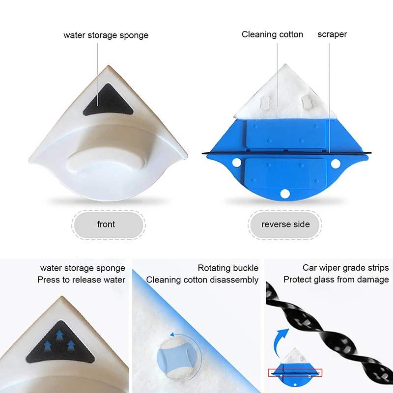 Magnetische Glazenwasser Borstel Voor Het Wassen Van Ramen Wassen Huis Magneet Huishoudelijke Ruitenwisser Reiniger Glas Ruit Reiniging Tool