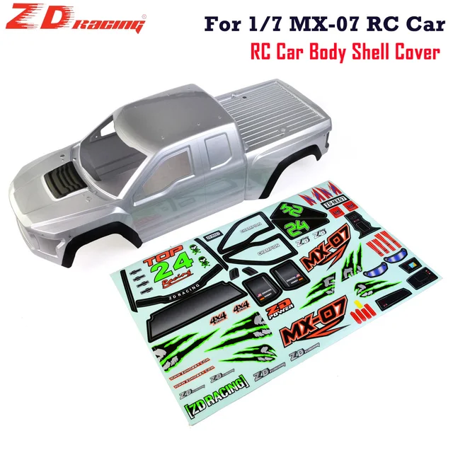 ZD Racing MX-07 1/7 Osłona nadwozia samochodu RC i naklejki MX07 Oryginalne części # 8757