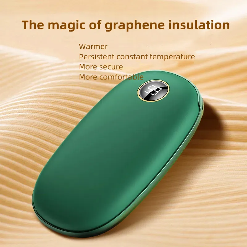 10000mAh USB Rechargeable Winter portable Hand Warmer Mobile Power Handheld Warmer Heater Outdoor Traveling Hiking  Power Bank view 4